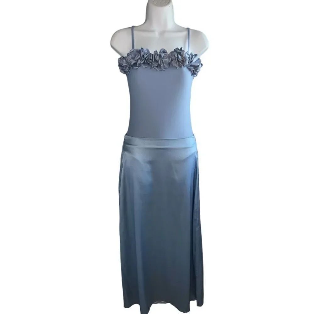 Flaxmaker Floral Decor One Piece Swimsuit And Skirt Size S. — image 6 of 8